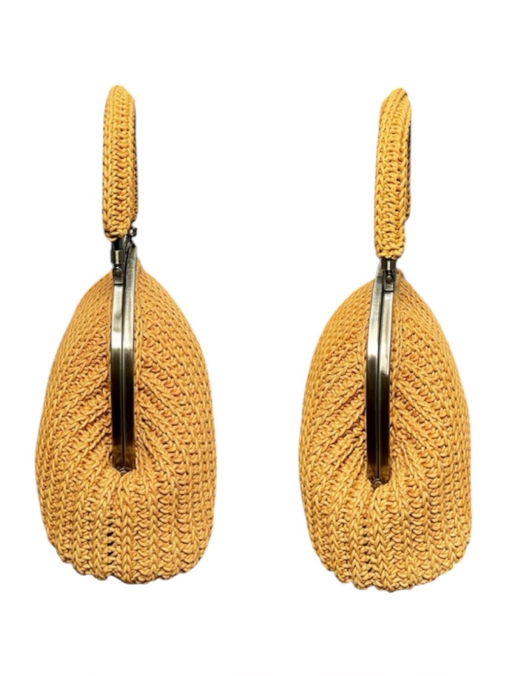 Patricia Nash Willow Woven Cotton Frame Top-Handle Crossbody Kisslock 2-Way Bag - Picture 4 of 9